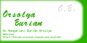 orsolya burian business card